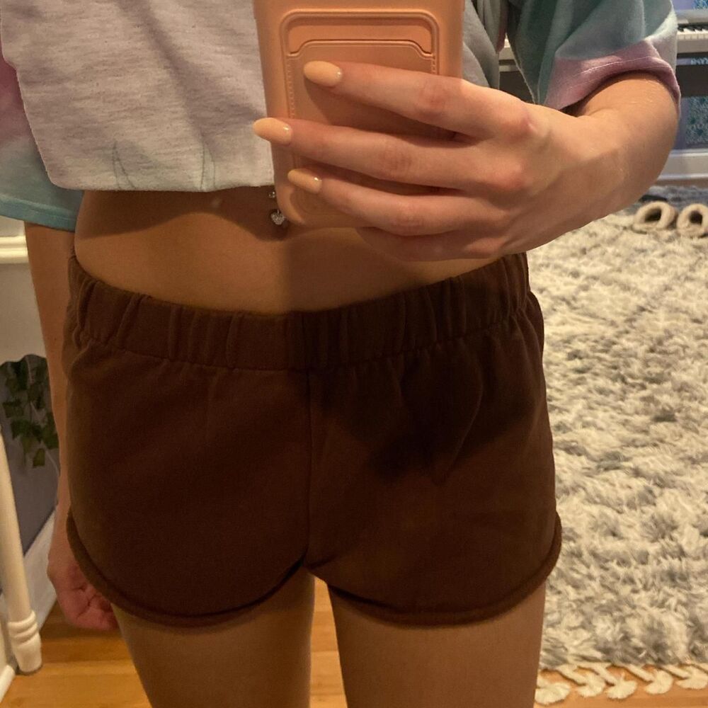 Pacsun Women's Brown and Gold Shorts